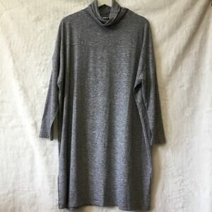 MNG Gray Oversized Turtleneck Dress